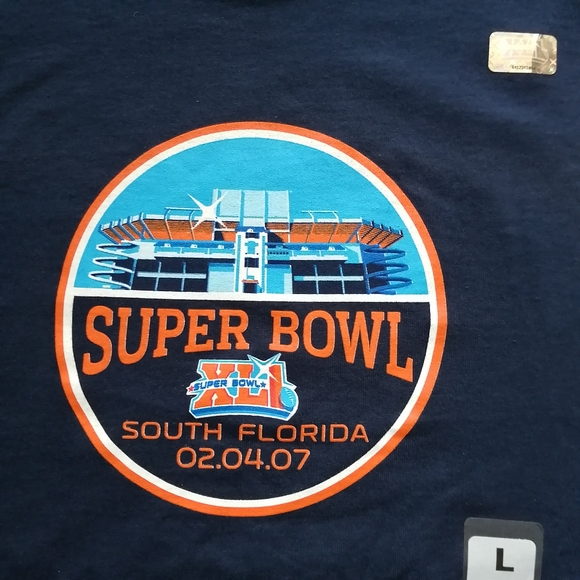 Super Bowl 41 South Florida Navy T-Shirt Large NWOT - Picture 2 of 5